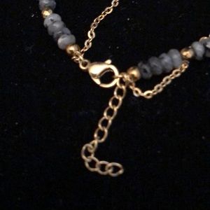 Merx Jewelry - Merx Grey Bead/ Gold Chain Bracelet Merx Jewelry - Merx Grey Bead/ Gold Chain Bracelet